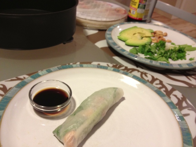salad roll rolled